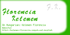 florencia kelemen business card